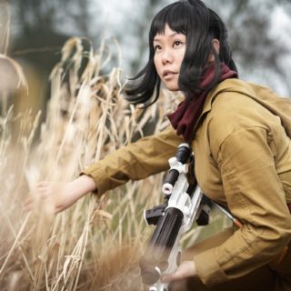 Photo of Jia-Li Cosplay as Rose Tico from The Last Jedi. Photo by So Say We All